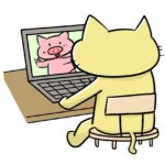 alt="プログラミングをする猫"