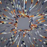 中心から線が広がる抽象的なネットワーク図