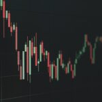 画面に表示された赤と緑のローソク足チャート